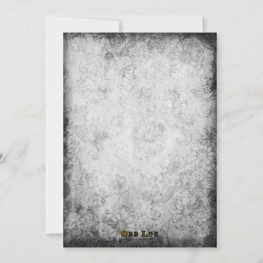 Vintage Tattoo Winged Heart Hochzeit Einladung (Rückseite)