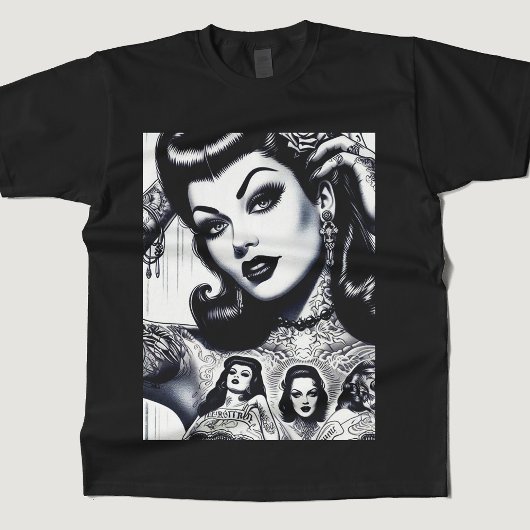 Vintage Tattooed Goth Girl T-Shirt