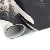 Vintage Tattooed Goth Woman Collage Geschenkpapier (Rolleneckpunkt)