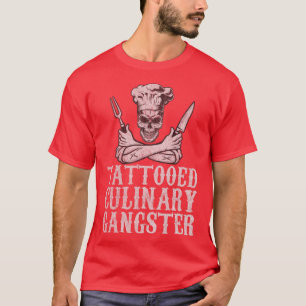 Vintage Tattooed Kulinarische Gangster Pro Kochkun T-Shirt