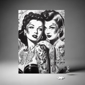 Vintage Tattooed Pin-ups Puzzle