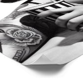 Vintage Tattoofrau Poster (Ecke)