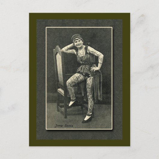 Vintage Tattooid-Ladenkarte oder Postkarte (Vorderseite)