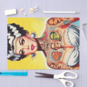 Vintage Tattoooid-Horror-Girl Seidenpapier (Handwerk)