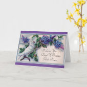 Vintage Taube mit Blume zum Geburtstag Karte (Gelbe Blume)