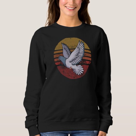 Vintage Taube Retro-Stiltaube Sweatshirt (Vorderseite)