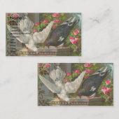 Vintage Tauben Visitenkarte (Vorne/Hinten)