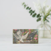 Vintage Tauben Visitenkarte (Stehend Vorderseite)