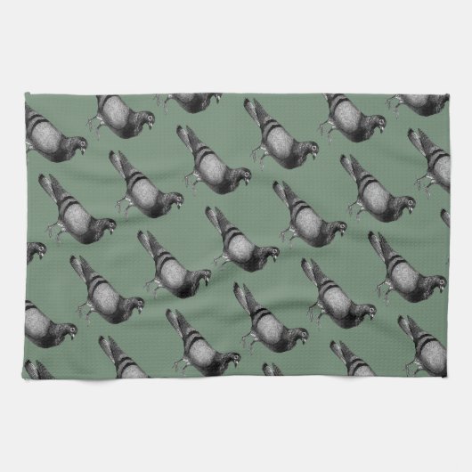 Vintage Taubengeschenke Geschirrtuch (Horizontal)