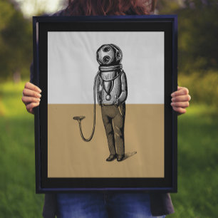 Vintage Taucherkollektion Poster