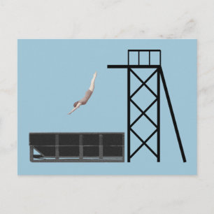 Vintage Tauchgeschenke Postkarte