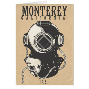 Vintage-Tauchposter nach Monterey, Kalifornien, US