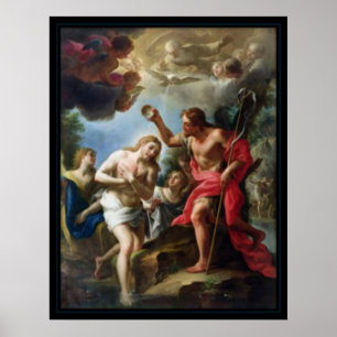 Vintage Taufe Christi Poster