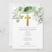 Vintage Taufe des Blorreligiösen Goldrausch Einladung (Vorderseite)