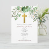 Vintage Taufe des Blorreligiösen Goldrausch Einladung (Stehend Vorderseite)