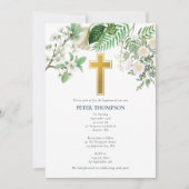 Vintage Taufe des Blorreligiösen Goldrausch Einladung (Vorderseite)