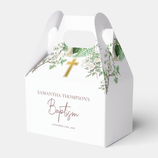 Vintage Taufe des Blorreligiösen Goldrausch Geschenkschachtel (Vorderseite)