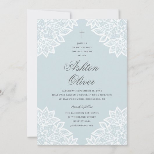 Vintage Taufe und Weihnachten Ankündigung (Vorderseite)