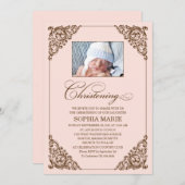 VINTAGE TAUFeinladung DER ELEGANZ-%PIPE% Einladung (Vorne/Hinten)