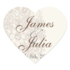 Vintage Taupe Lace - Hochzeit Siegel