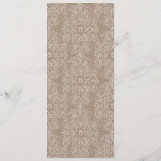 Vintage Taupe-Spitze - Menü oder Menükarte (Rückseite)