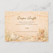 Vintage Tea Afternoon Diapper Raffle Begleitkarte (Vorderseite)