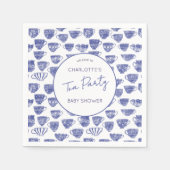 Vintage Tea Party Baby Shower Teacup Serviette (Vorderseite)