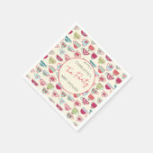 Vintage Tea Party Baby Shower Teacup Serviette (Ecke)