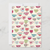 Vintage Tea Party Bridal Shower Invitation Einladung (Rückseite)