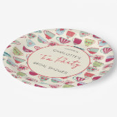 Vintage Tea Party Bridal Shower Pappteller (Schrägansicht)