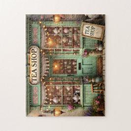 Vintage Tea Shop Teapots Cottagecore Home Decor Puzzle