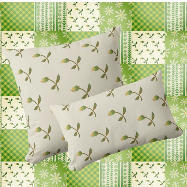 Vintage Tea Stained Yellow Rose Buds Kissen (Von Creator hochgeladen)