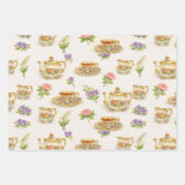 Vintage Tea Time Teapot Pattern  Geschenkpapier Set (Vorderseite 2)