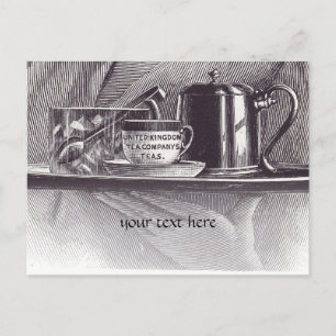 Vintage Tea Tray Postkarte