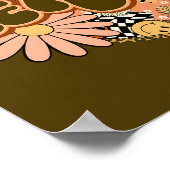 Vintage "Teacher" with Smiling Daisies Poster (Ecke)