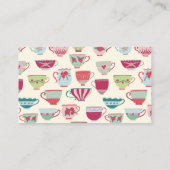 Vintage Teacup Baby Shower Gift Registry QR code Begleitkarte (Rückseite)