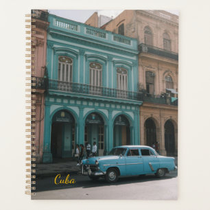Vintage Teal Oldtimer Havanna Kuba Kolonialstil  Planer