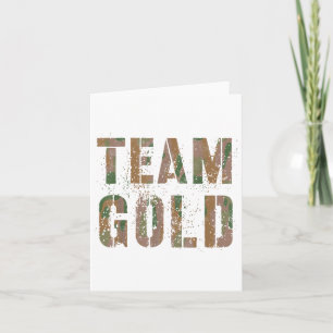 Vintage Team Gold Kriegsspiel Camouflage Sommerlag Karte