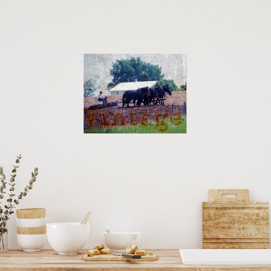 Vintage Teamarbeit Poster (Küche)