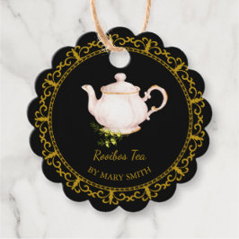 Vintage Teapot Homemade Rooibos Tea Hang Tag Geschenkanhänger