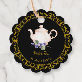 Vintage Teapot Homemade Violet Tea Hang Tag Geschenkanhänger