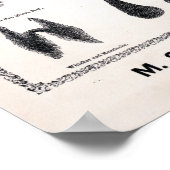 Vintage Teatrische Kostümbärchen und Wigs Poster (Ecke)