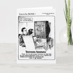 Vintage Technologiekarte der 1930er Jahre Feiertagskarte