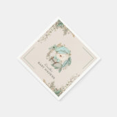 Vintage Teddy Bear Baby Dusche für Jungen Serviette (Ecke)