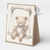 Vintage Teddy Bear Baby Dusche Geschenkschachtel (Rückseite)