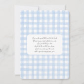 Vintage Teddy Bear Baby Shower Junge Einladung (Rückseite)