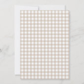 Vintage Teddy Bear Gingham Baby Shower Invitation Einladung (Rückseite)