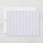 Vintage-Teddybär- Blaue Pinstripe-Dankeskarten (Rückseite)