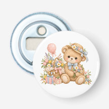 Vintage-Teddybär-Feier mit Wildblumen
