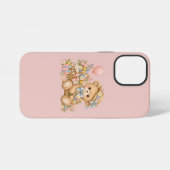Vintage-Teddybär-Feier mit Wildblumen iPhone Hülle (Rückseite (Horizontal))